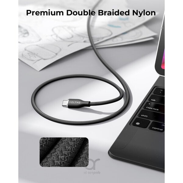 Voltme USB C to Lightning PowerLink Rugg 3A 30W - Black product photo