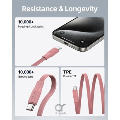 Voltme Powerlink YoYo Cable 5A 1 0M Retractable Type C to Type C -Pink product photo