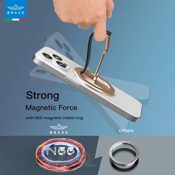 BRAVE 3-in-1 Magnetic Phone Grip & Kickstand product photo