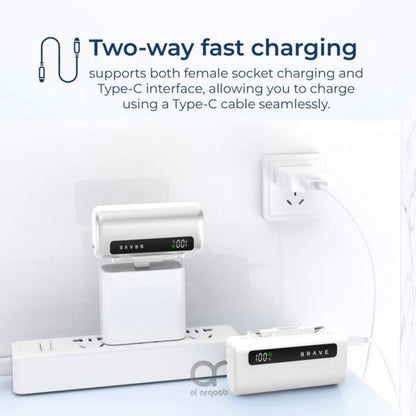 Brave 4-in-1 5000mAh Power Bank Station - White product photo