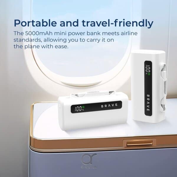 Brave 4-in-1 5000mAh Power Bank Station - White product photo