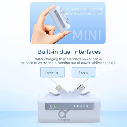 Brave 4-in-1 5000mAh Power Bank Station - Blue product photo