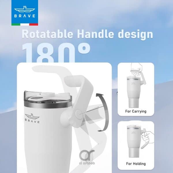 Brave Temp Guard Vacuum Insulated Travel Mug 950ml - White product photo