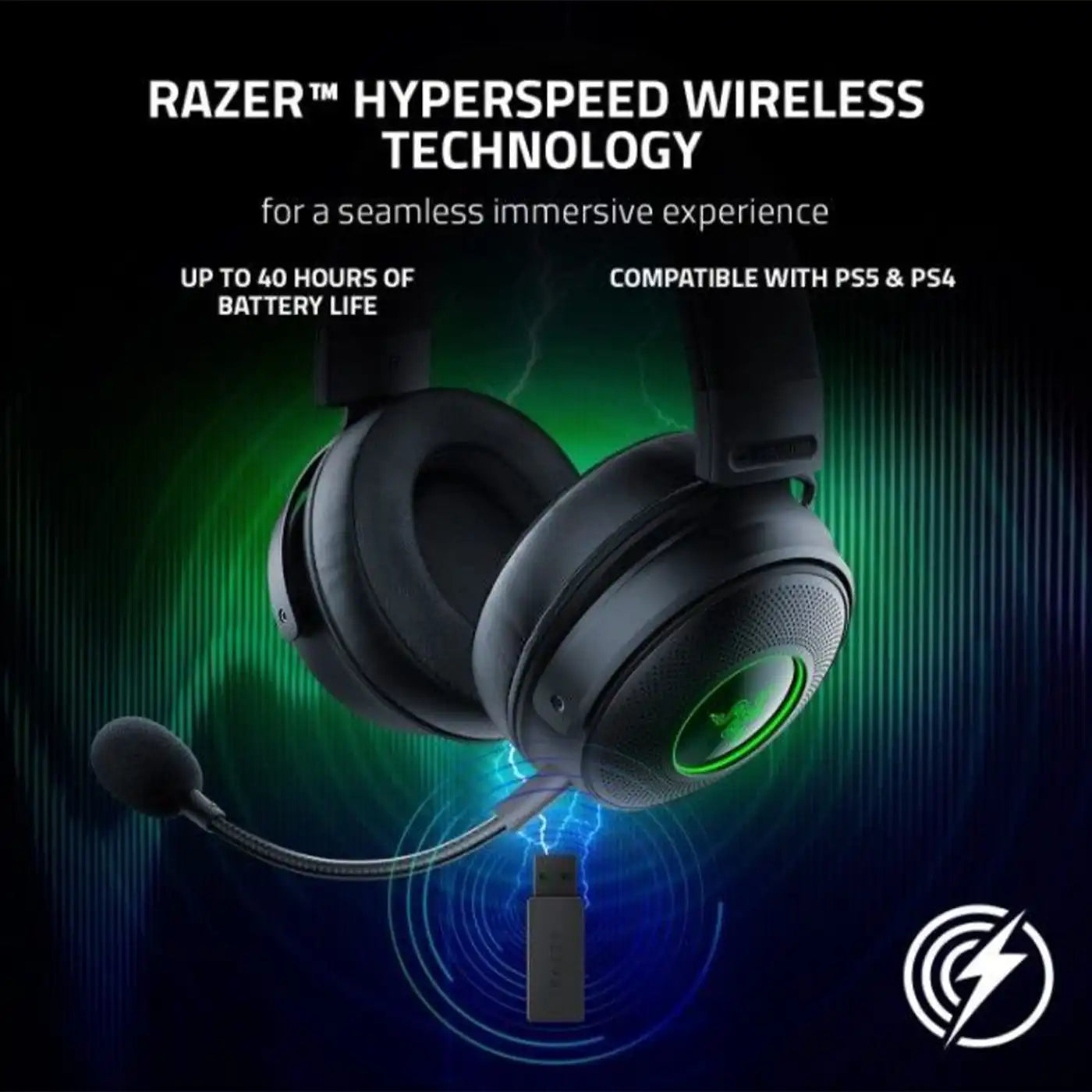 Razer Kraken V3 Pro Wireless Gaming Headset with Haptic Technology - Black product image