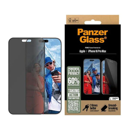 PanzerGlass Privacy Screen Protector iPhone 16 Pro Max Ultra-Wide Fit product photo