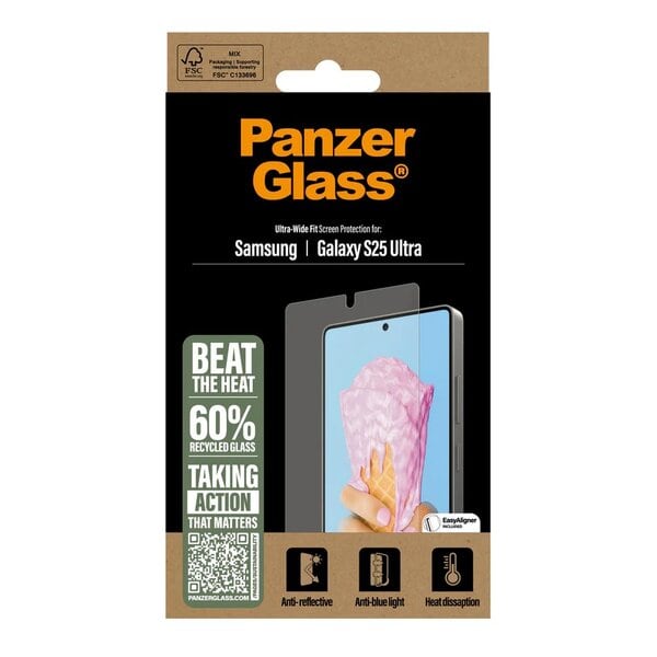 PanzerGlass All-in-One Screen Protector Samsung Galaxy S25 Ultra Wide Fit product image