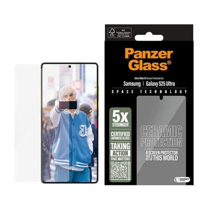 PanzerGlass® Samsung Galaxy S25 Ultra Ceramic Screen Protector Ultra-Wide Fit