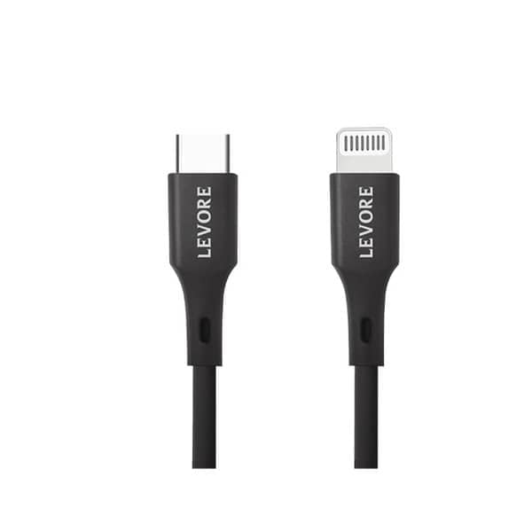Levore charging Cable TPE Type-C to Lightning 1 M Plastic - Black