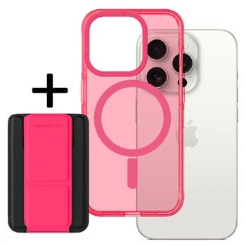 AmazingThing Titan Pro Magnetic Case Wallet Set iPhone 15 Pro max-pink product photo