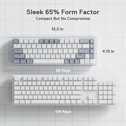CASTOR K631 Grey 65% Wired RGB Gaming Keyboard