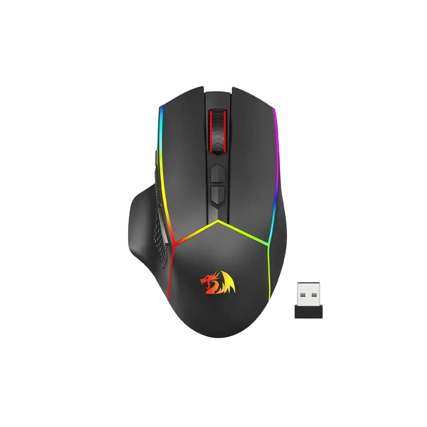 M814 AXE PRO RGB Tri-Mode 2.4G/Wired/Bluetooth Gaming Mouse, 8,000 DPI - Black