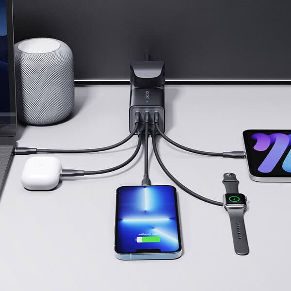Voltme VITO Go 75W EzTravel 6-in-1 Combo Power Strip UK - Black