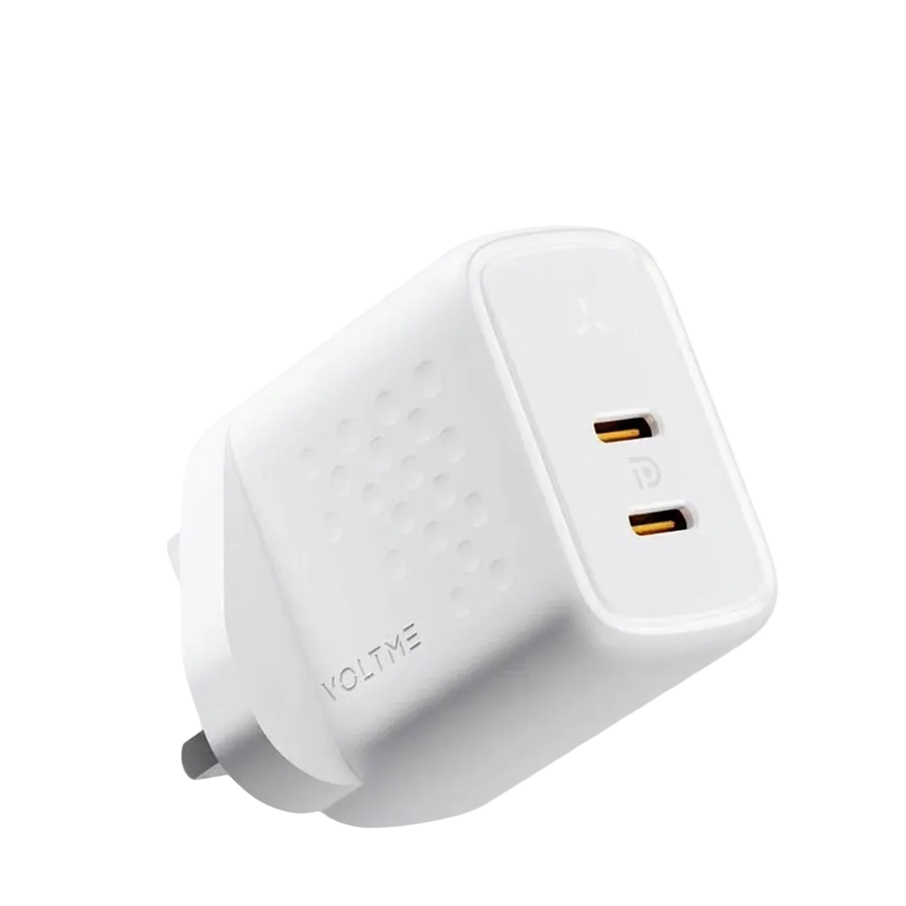 Voltme Revo 35W Lite Two USB-C Ports Wall Charger - White product photo