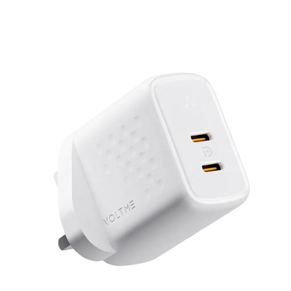 Voltme Revo 35W Lite Two USB-C Ports Wall Charger - White product photo