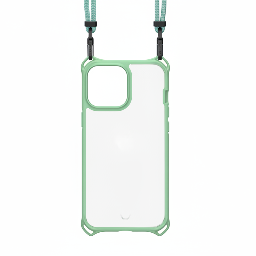 Itskins iPhone 13 Pro Cover - Light Green And Clear phone case product photo