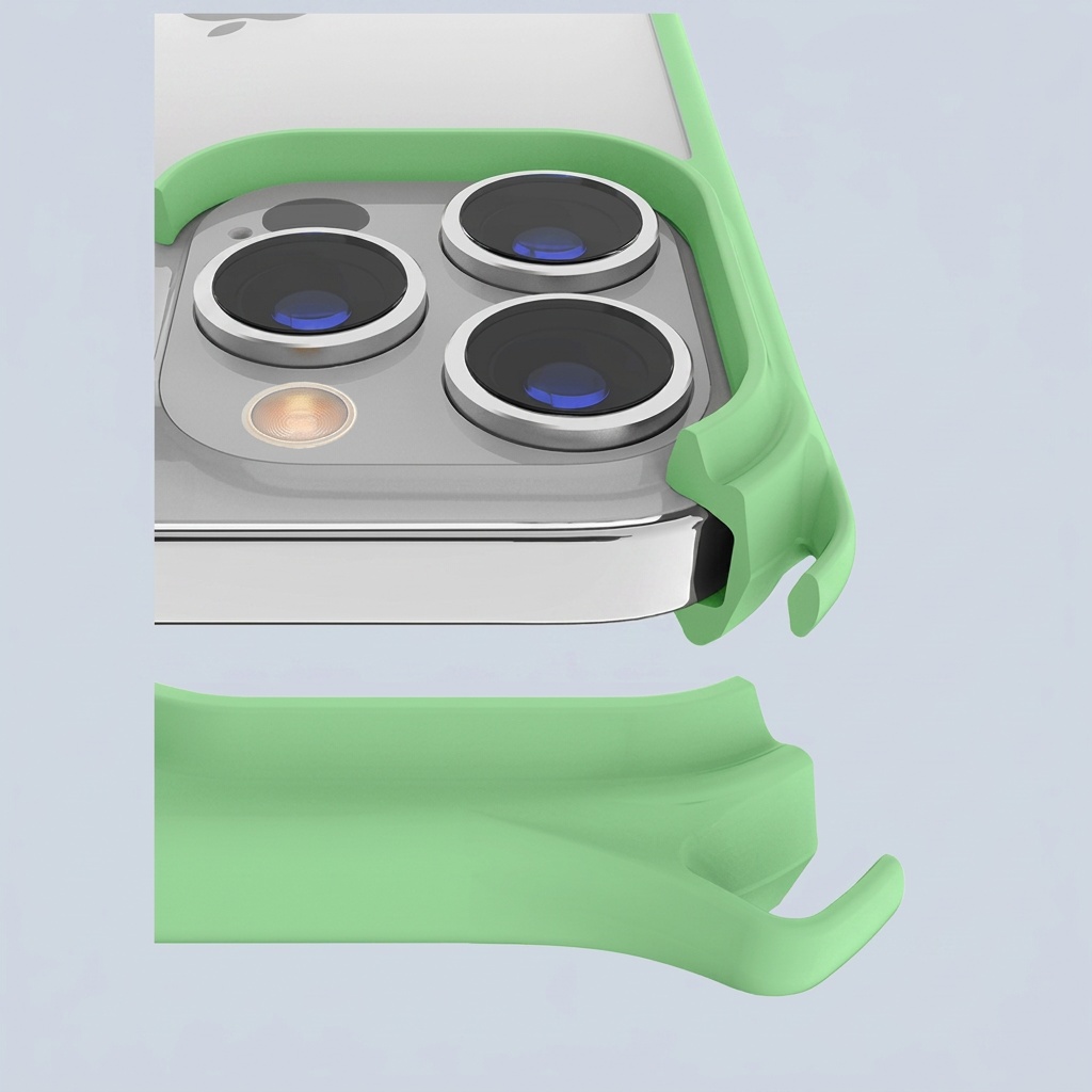 Itskins iPhone 13 Pro Cover - Light Green And Clear phone case product photo