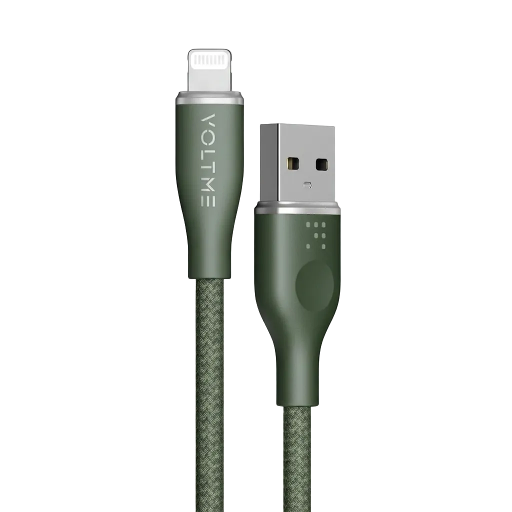 VOLTME iPhone Lightning Cable 2 0m - USB-A to Lightning 3A Fast Charging Dual Nylon Braid