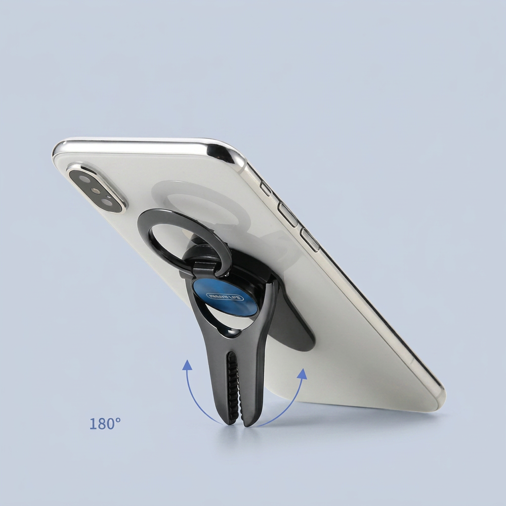 Remax RL-BK01 Car Vent Phone Ring Stand - Blue product photo