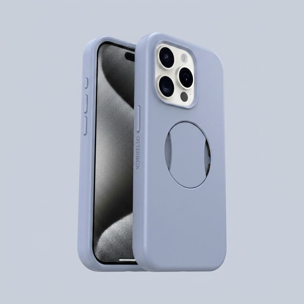 OtterBox iPhone 15 Pro OtterGrip Symmetry Series Case - Blue back view