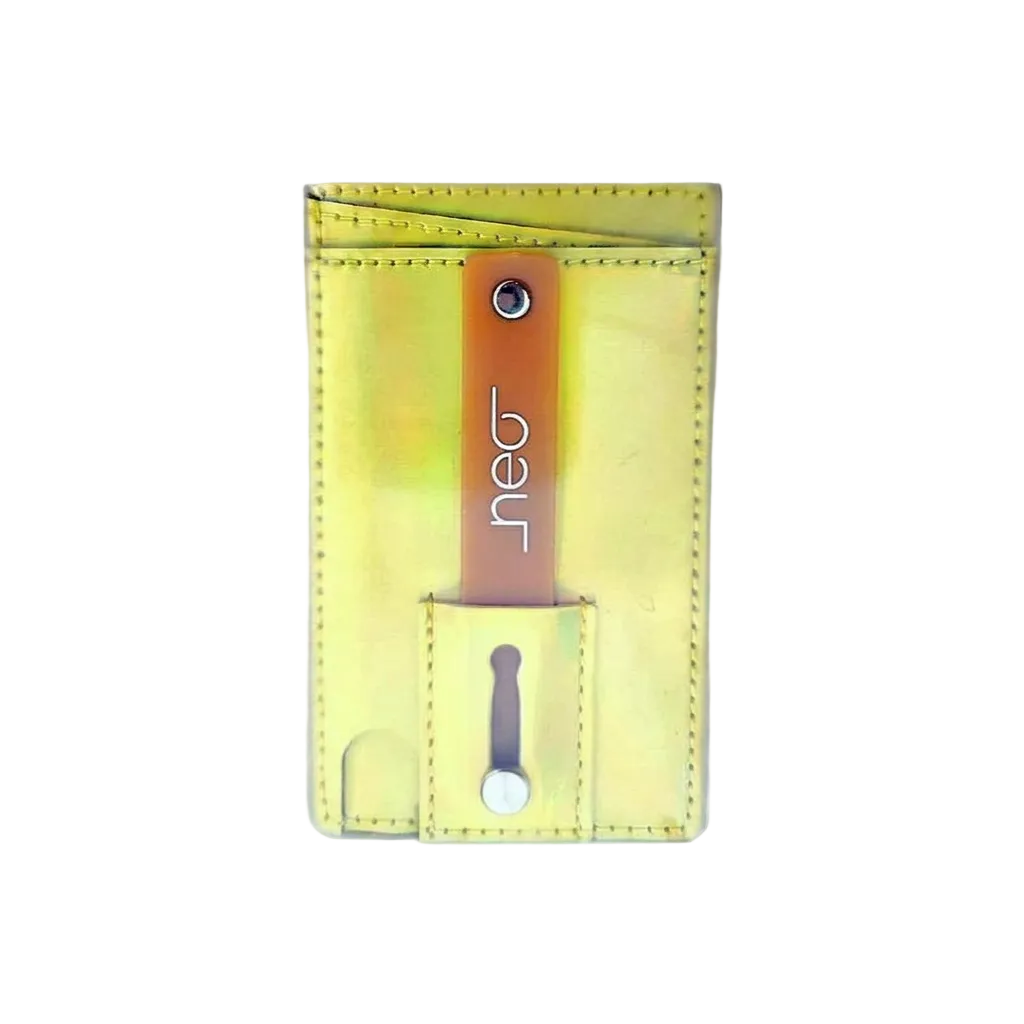 Neo Universal Smartphone Wallet Grip and Kickstand Holder with Convenient Grip - Gold