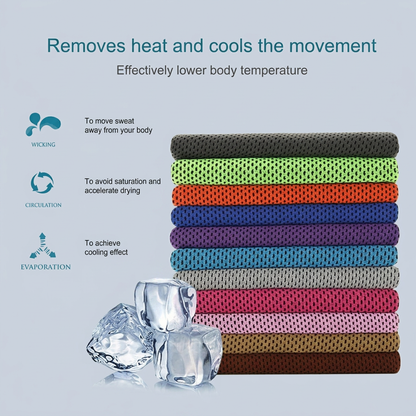 ICE TOWEL Innovative Cooling technology Light Weight in-use view