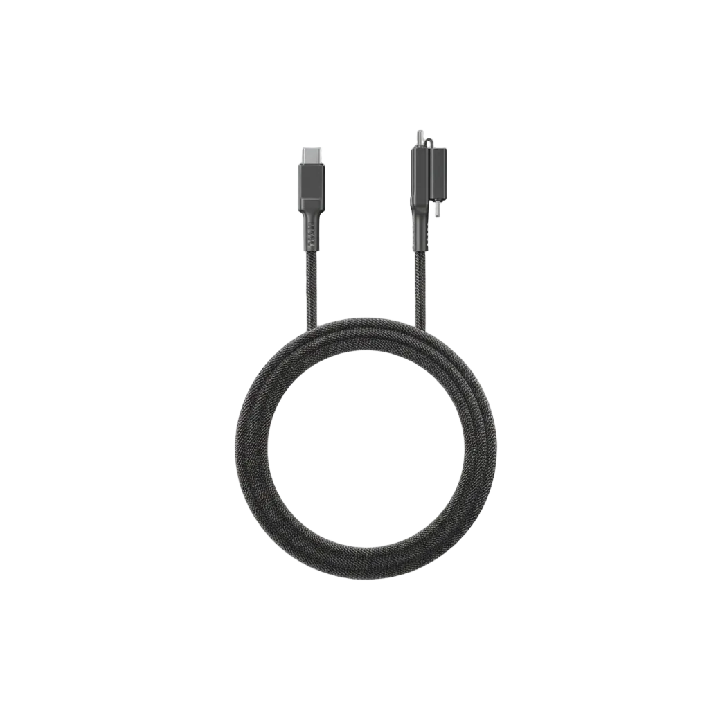 AmazingThing 2-in-1 PD 60W 1 2M USB-C To USB-C + Lightning Cable - Black product photo