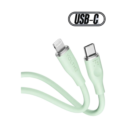Voltme Powerlink Moss Liquid Silicon Cable USB A to Lightning 3A 60W 1 2M Zinc-Alloy