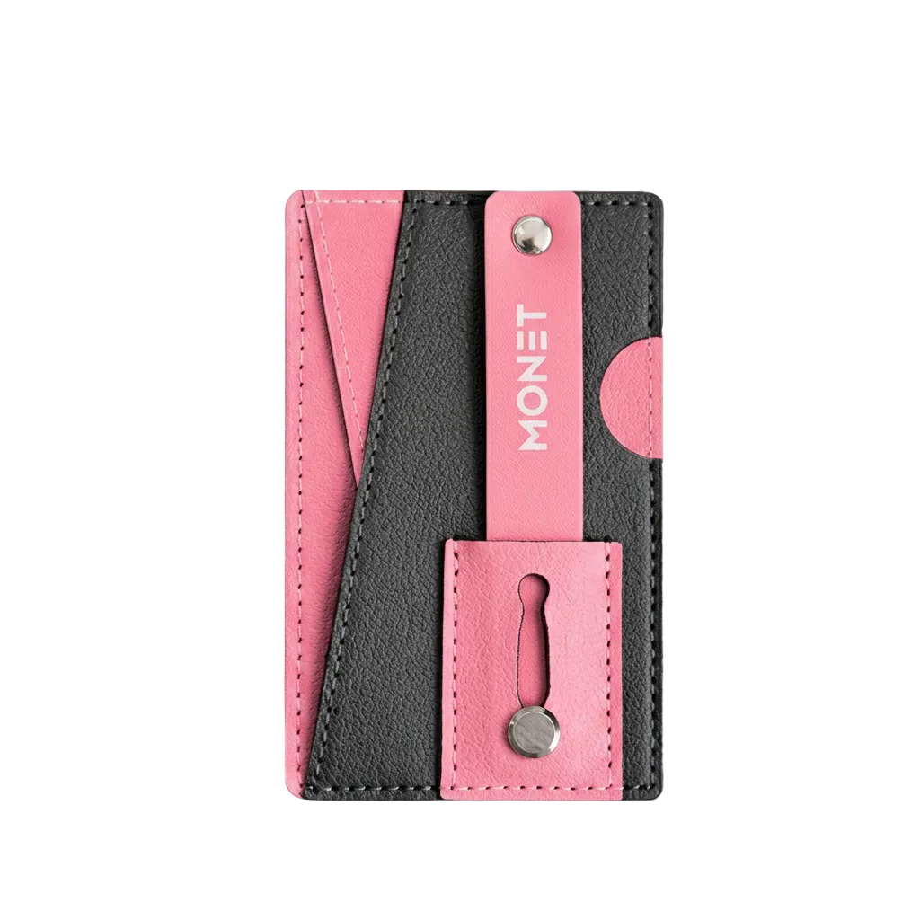 Monet Wallet Kickstand - Pink on Black Marble product photo