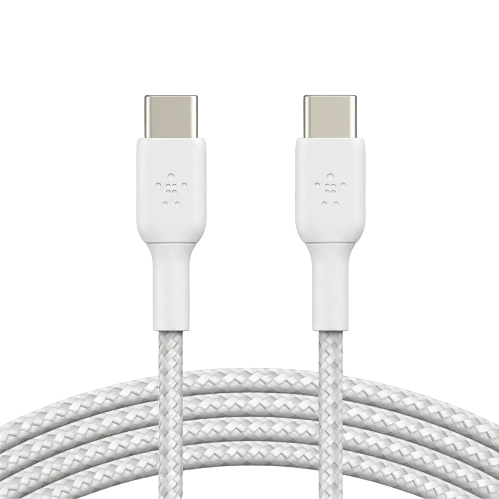 Belkin BoostCharge Braided USB-C to USB-C Cable 1M 3 3ft - White