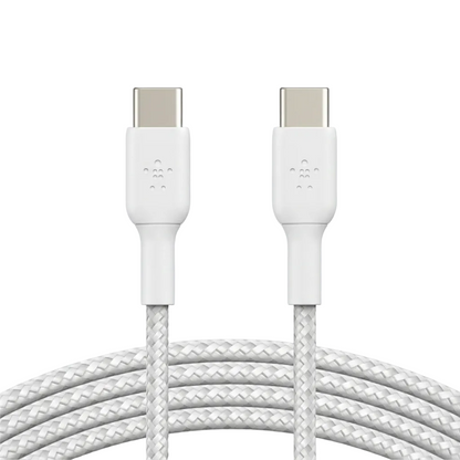 Belkin BoostCharge Braided USB-C to USB-C Cable 1M 3 3ft - White