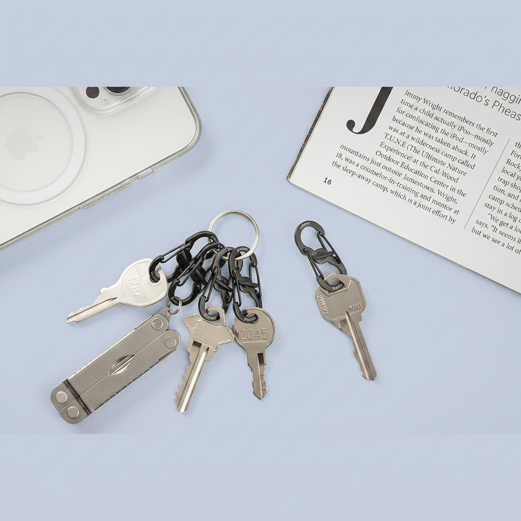 Nite Ize S-Biner MicroLock Stainless Steel - Durable & Strong Mini Carabiners for Keychain