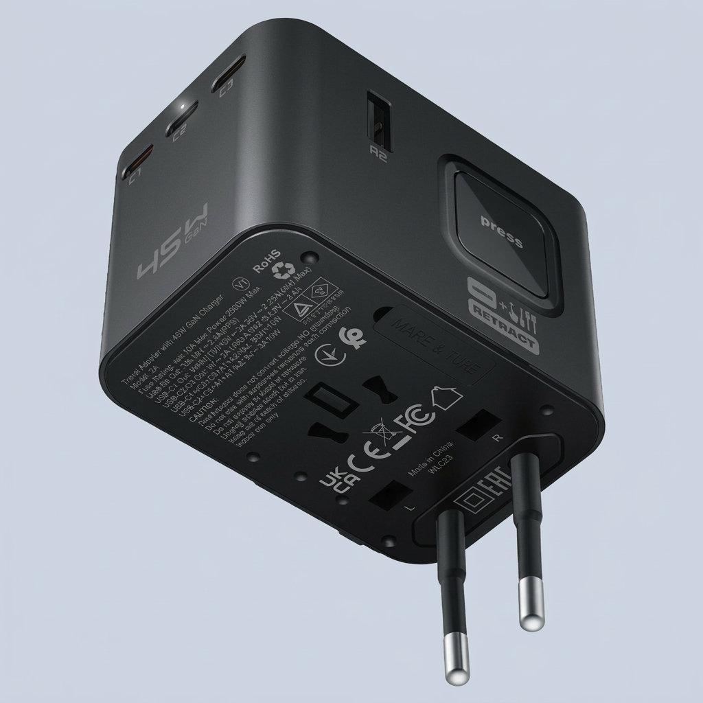 AceFast 45W Multi Charger with 3XUSB-C and 2XUSB-A borts additional product image