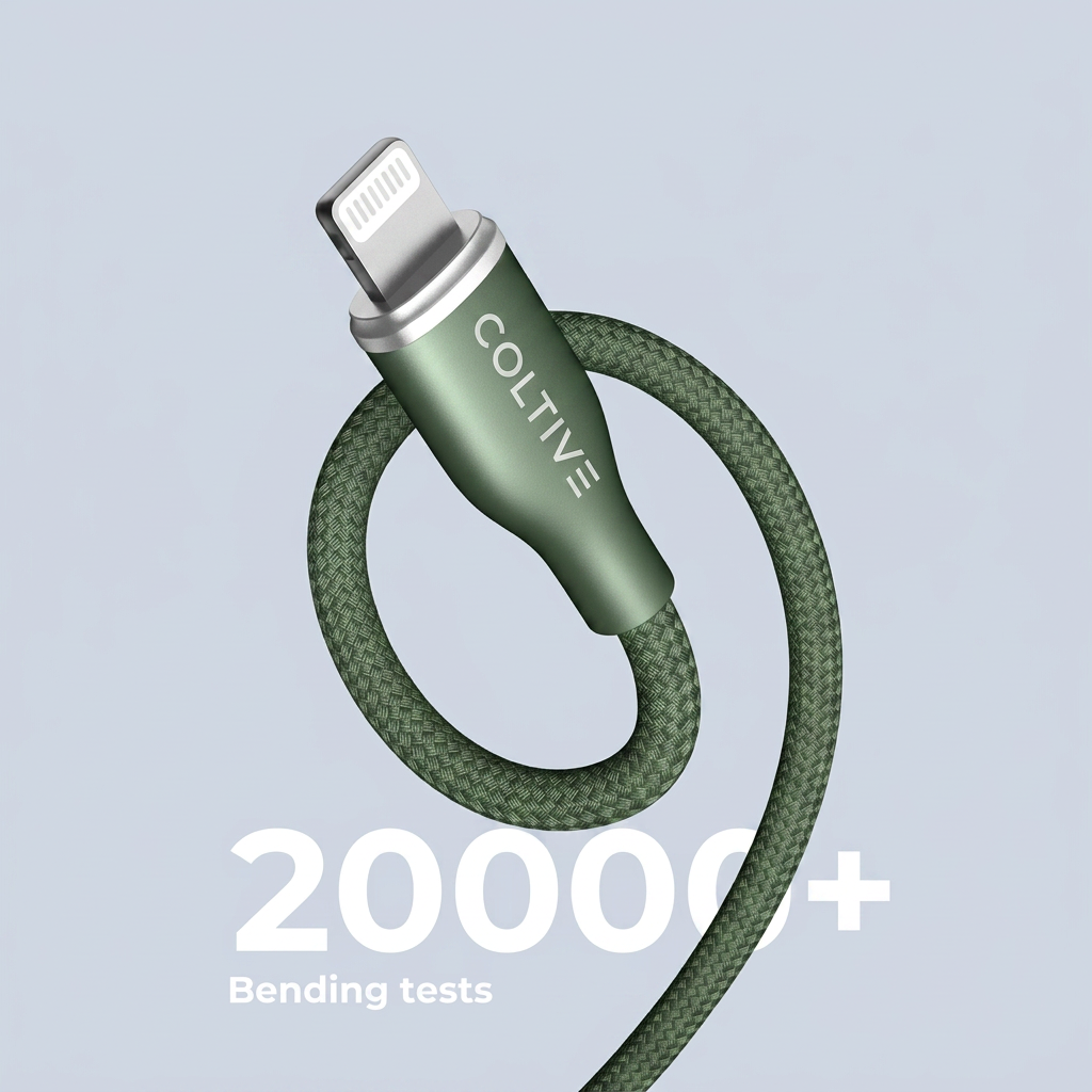 VOLTME iPhone Lightning Cable 2 0m - USB-A to Lightning 3A Fast Charging Dual Nylon Braid