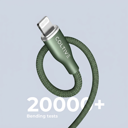 VOLTME iPhone Lightning Cable 2 0m - USB-A to Lightning 3A Fast Charging Dual Nylon Braid
