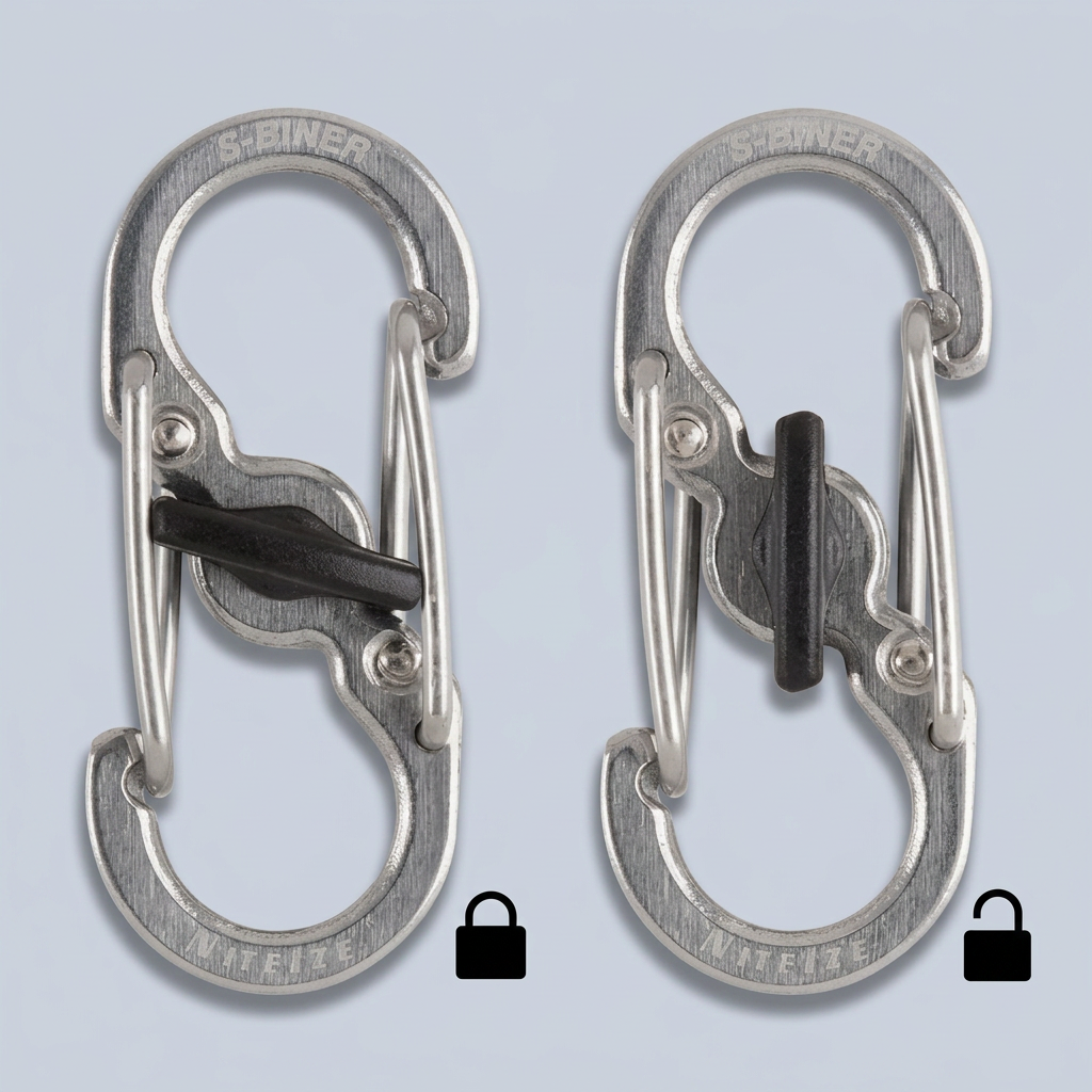 Niteize KeyRack Locker Steel S-Biner - Heavy-Duty Carabiner Clip for Keys product photo