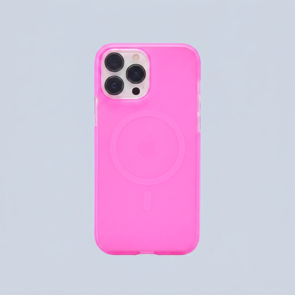 BodyGuardz iPhone 13 Pro Max Solitude Case - Neon Pink back view