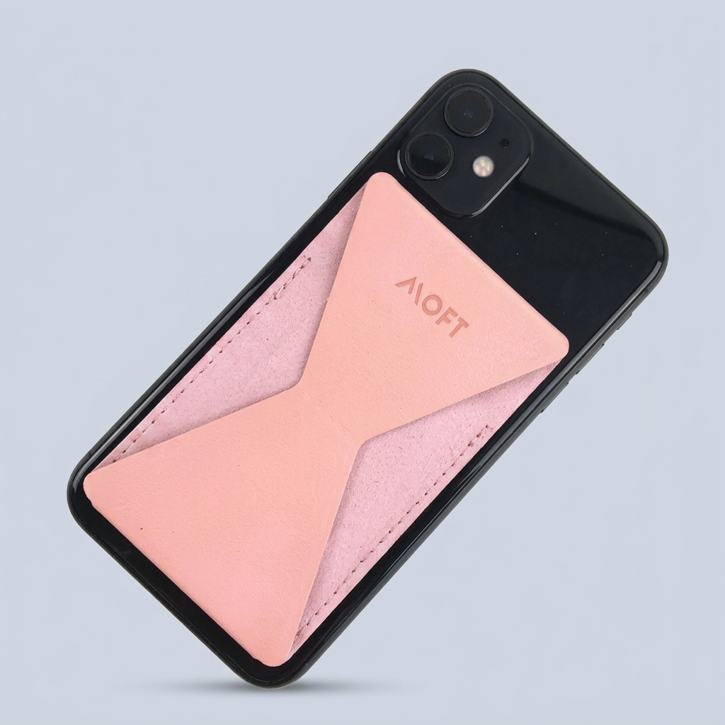 Moft Sparkle Phone Stand with Card Holder Baby Pink product photo