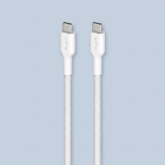 Puro Fabric Cable From USB-C To USB-C 1 2m - Whit