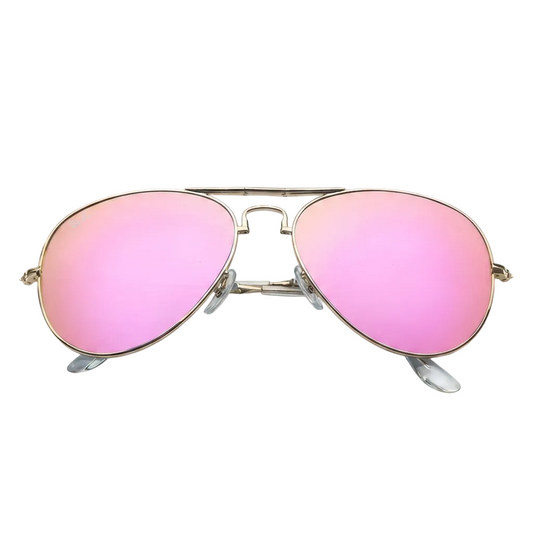 Foldies Foldable Polarized Aviators with High-Quality Cleaning Cloth and Leather Case Gold