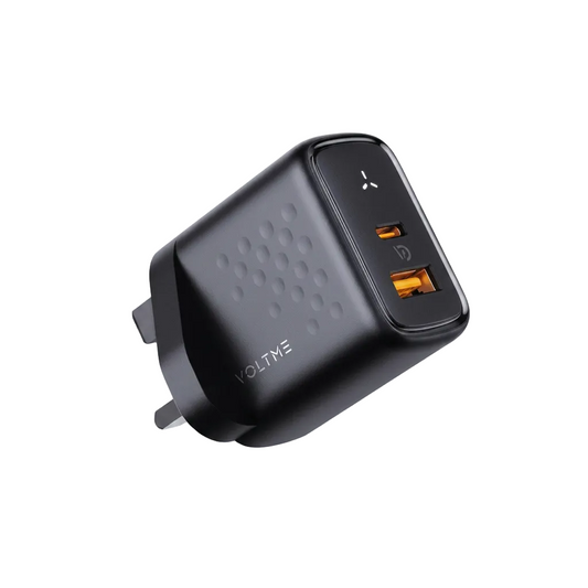 Voltme 2-Port 35W USB-C GaN Fast Charger Mini Travel Power Adapter with USB-C PD & USB-A