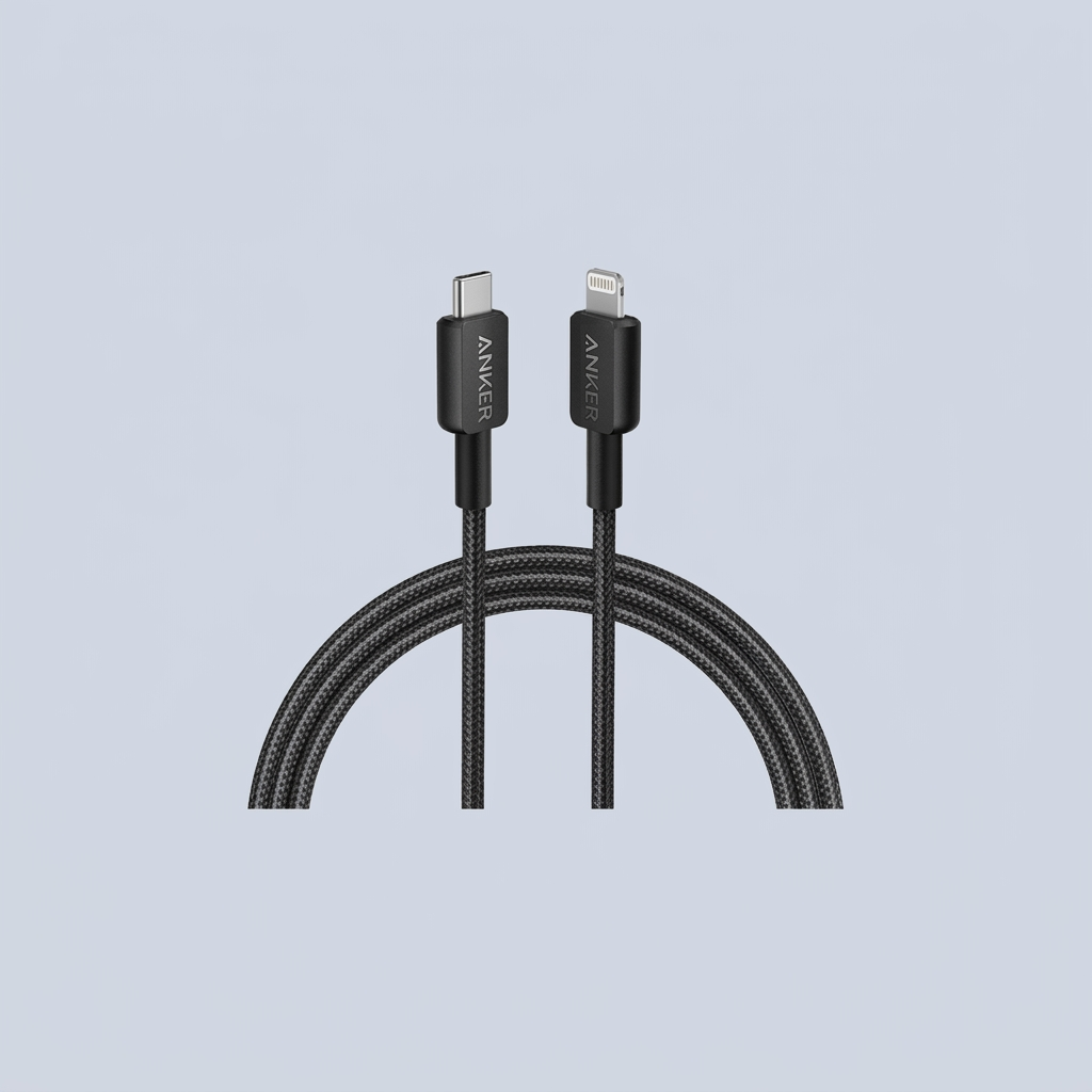 Anker USB C Compatible with iPhone and iPad and ipod Cloth 3M Black product photo