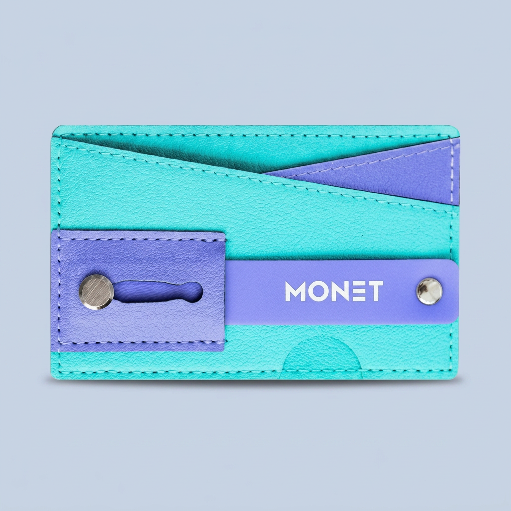 Monet Wallet Kickstand - Minty Sky product photo