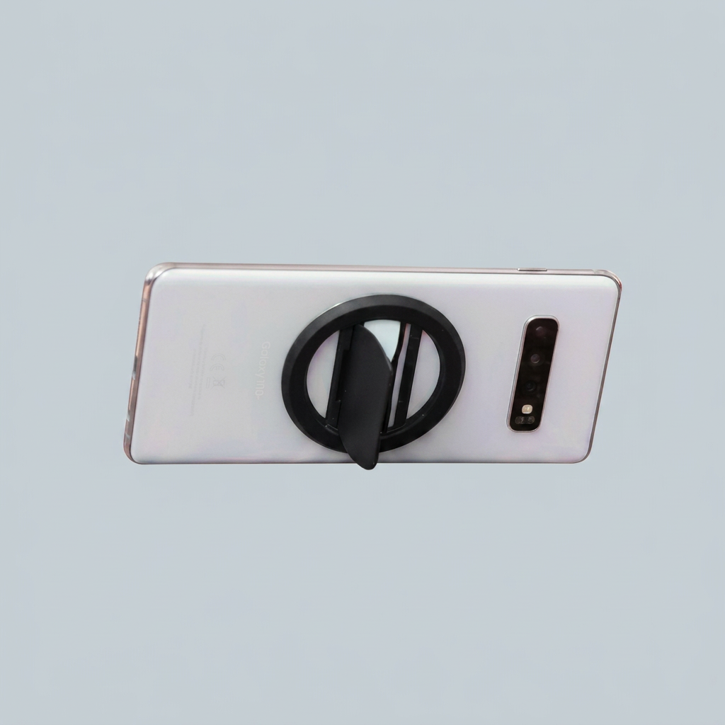Ohsnap The smartphone grip-stand is razor-thin magnetic and more versatile back view