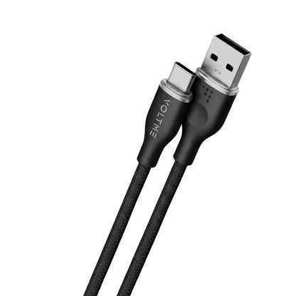 Voltme Bawer Link Rugg USB-A TO USB-C Fast Charging Cable -1 8M 60W 3A-Black product photo