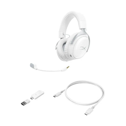 HYPERX CLOUD III S - WIRELESS GAMING HEADSET (WHITE) for Ultimate Gaming Experience