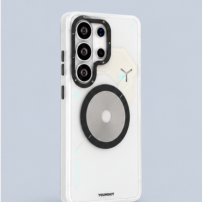 Youngkit  Samsung Galaxy S26 Ultra Magnetic Case Unique Disc Design TPU + PC Phone Case
