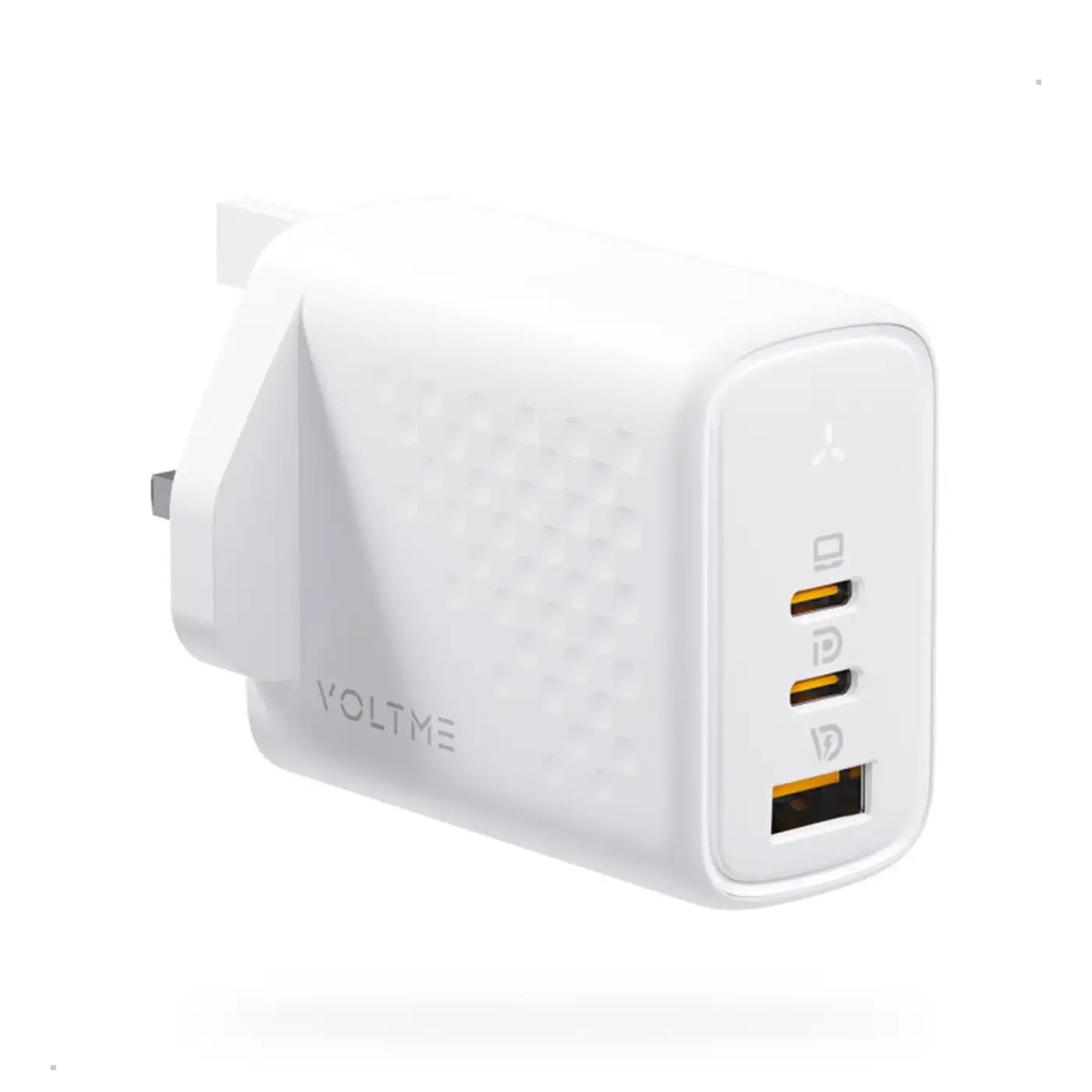 Voltme Revo 67 GaN Wall Charger – 67W – 3 Ports – White