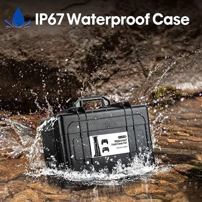 Devaso Hard Shell Travel Waterproof Case for Playstation 5 Console, Controllers, Games and Accessories - Black