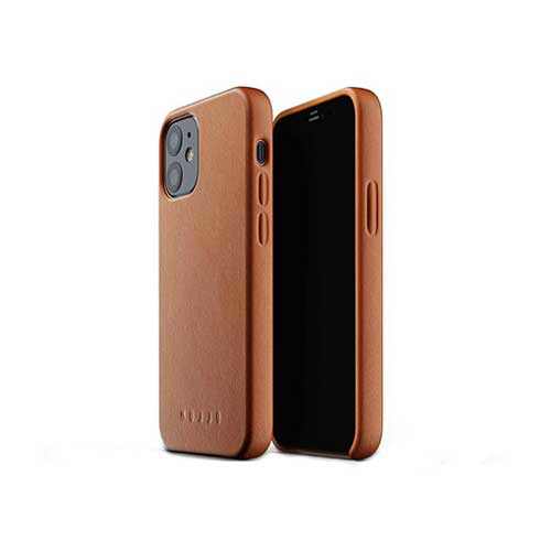Mujjo iPhone 12 mini Full Leather Case- Tan