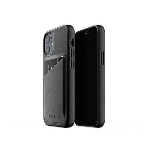 Mujjo  iPhone 12 Mini Full Leather Wallet Case - Black